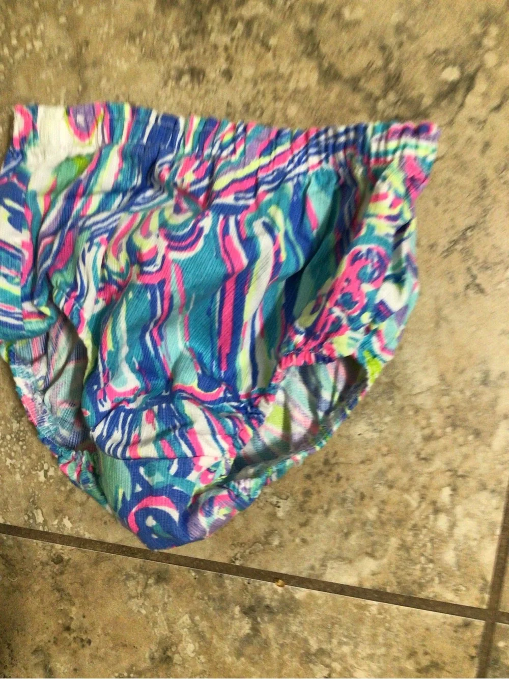 Lilly Pulitzer Splash Watercolor Tropical Baby Diaper Cover Bloomer 18-24 Months